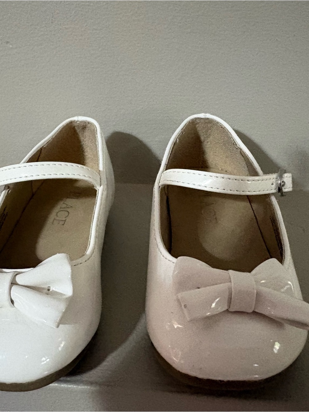 The Children's Place Patent Mary Jane Shoes in White and Light Pink